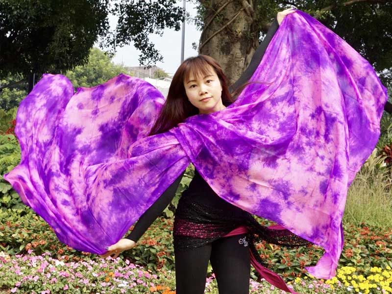 scarf belly dance veil velo danza del vientre shawl for belly dancing silk  vei scarf bellydance Gradient Rainbow Adults veil - Price history & Review